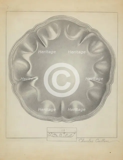 Silver Bowl, 1936. Creator: Charles Cullen.