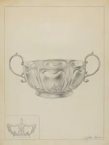 Silver Bowl, c. 1936. Creator: Clayton Braun