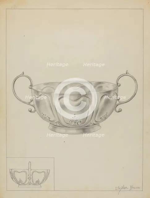Silver Bowl, c. 1936. Creator: Clayton Braun.