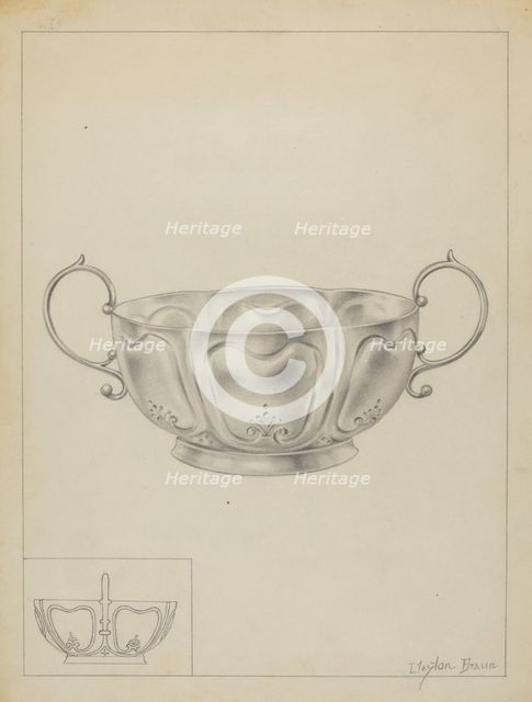 Silver Bowl, c. 1936. Creator: Clayton Braun.