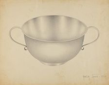 Silver Bowl, c. 1936. Creator: Amelia Tuccio