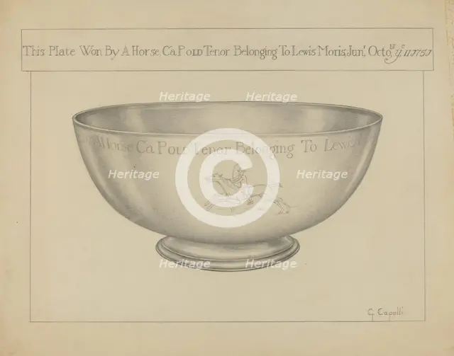 Silver Bowl, c. 1936. Creator: Giacinto Capelli.