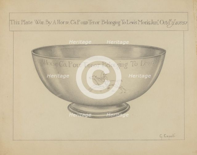 Silver Bowl, c. 1936. Creator: Giacinto Capelli.