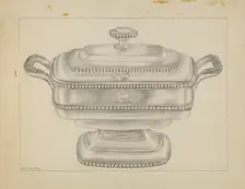 Silver Bowl, c. 1936. Creator: Hester Duany