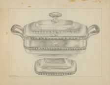 Silver Bowl, c. 1936. Creator: Hester Duany