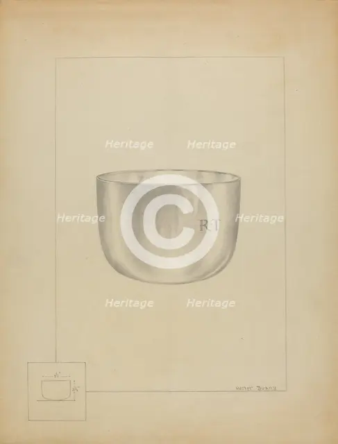 Silver Bowl, c. 1936. Creator: Hester Duany.