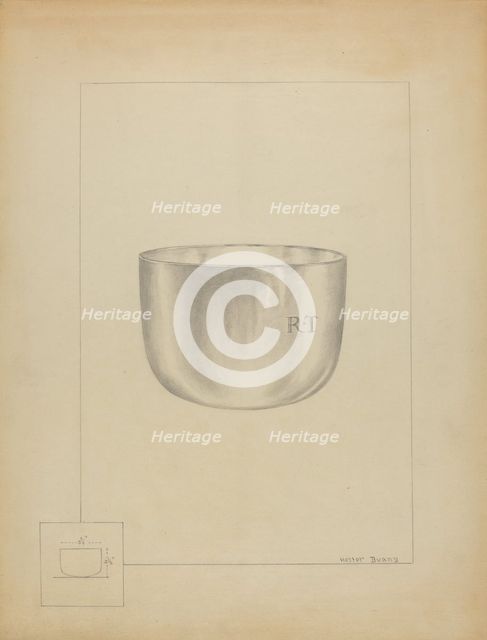 Silver Bowl, c. 1936. Creator: Hester Duany.