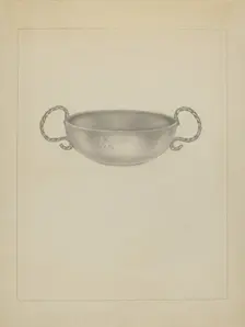 Silver Bowl, c. 1936. Creator: Isidore Steinberg