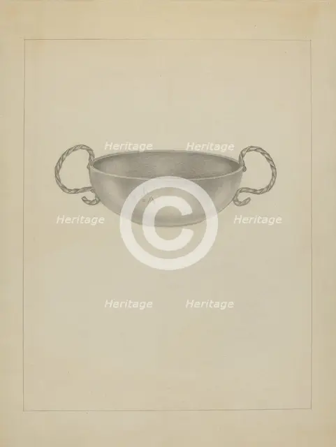 Silver Bowl, c. 1936. Creator: Isidore Steinberg.