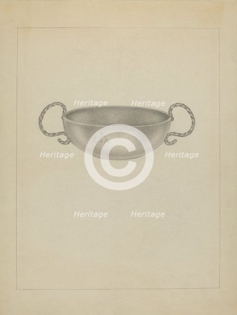Silver Bowl, c. 1936. Creator: Isidore Steinberg.