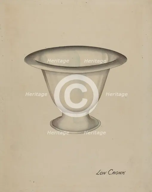 Silver Bowl, c. 1936. Creator: Lon Cronk.