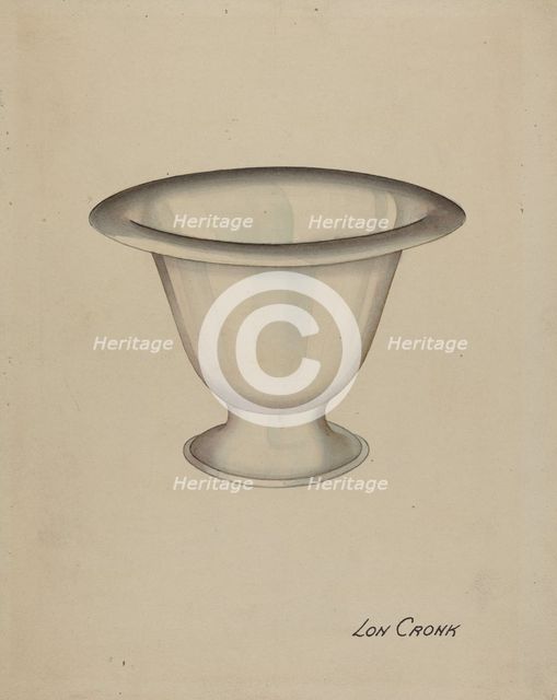 Silver Bowl, c. 1936. Creator: Lon Cronk.