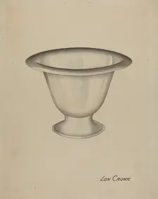 Silver Bowl, c. 1936. Creator: Lon Cronk