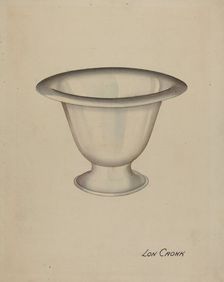 Silver Bowl, c. 1936. Creator: Lon Cronk