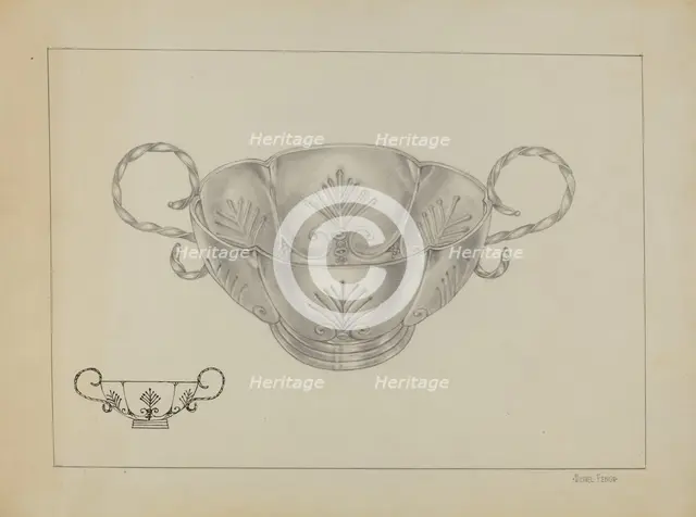 Silver Bowl, c. 1936. Creator: Michael Fenga.