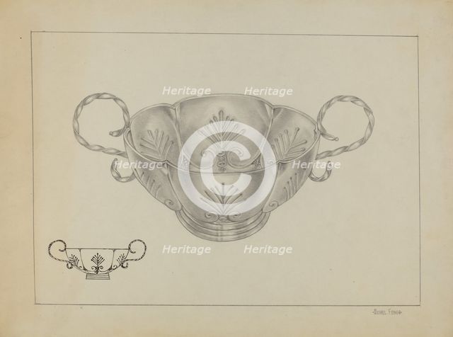 Silver Bowl, c. 1936. Creator: Michael Fenga.