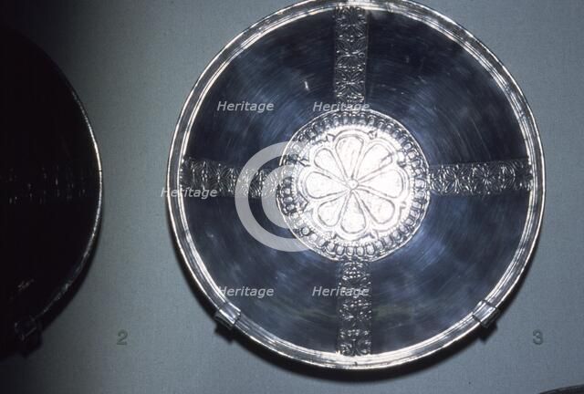 Silver Bowl from Sutton Hoo Ship Burial, Anglo-Saxon, c7th century. Artist: Unknown.