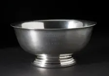 Silver bowl tennis trophy presented to Sally Ride, 1965. Creator: Gorham Manufacturing Company
