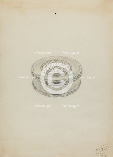 Silver Box, 1936. Creator: Frank Fumagalli.