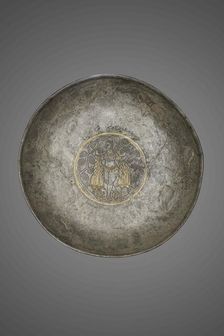 Silver Cup decorated with a female figure, 5th-6th century. Creator: Sassanian Art