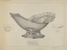Silver Cake Basket, c. 1936. Creator: Giacinto Capelli