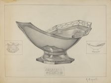 Silver Cake Basket, c. 1936. Creator: Giacinto Capelli