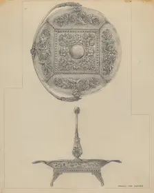 Silver Cake Dish, c. 1936. Creator: Francis Law Durand