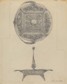 Silver Cake Dish, c. 1936. Creator: Francis Law Durand