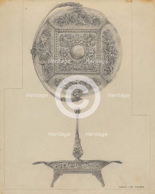 Silver Cake Dish, c. 1936. Creator: Francis Law Durand.