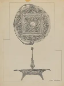 Silver Cake Dish, c. 1936. Creator: Francis Law Durand