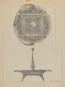 Silver Cake Dish, c. 1936. Creator: Francis Law Durand