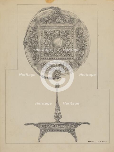 Silver Cake Dish, c. 1936. Creator: Francis Law Durand.