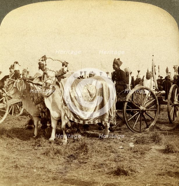 Silver cannon of the Maharaja of Baroda, Delhi, India.Artist: Underwood & Underwood