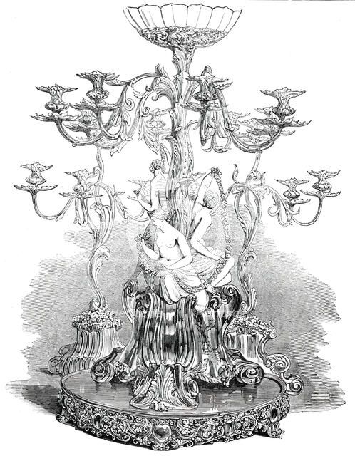 Silver Candelabra for the Crown Prince of Sweden, 1850. Creator: Unknown.