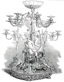Silver Candelabra for the Crown Prince of Sweden, 1850. Creator: Unknown