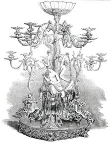 Silver Candelabra for the Crown Prince of Sweden, 1850. Creator: Unknown