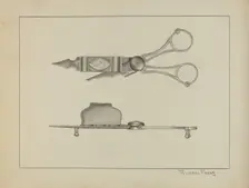 Silver Candle Snuffer, c. 1936. Creator: Michael Fenga