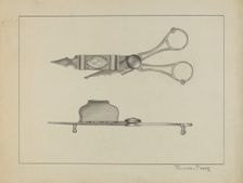 Silver Candle Snuffer, c. 1936. Creator: Michael Fenga
