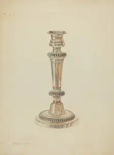 Silver Candlestick, 1935/1942. Creator: Frank M Keane