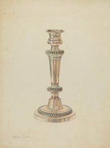 Silver Candlestick, 1935/1942. Creator: Frank M Keane