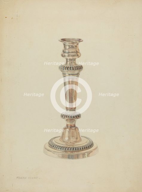 Silver Candlestick, 1935/1942. Creator: Frank M Keane.