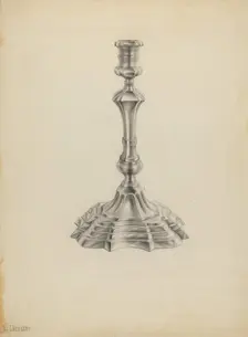 Silver Candlestick, 1935/1942. Creator: Leo Drozdoff