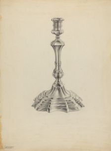 Silver Candlestick, 1935/1942. Creator: Leo Drozdoff