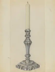 Silver Candlestick, c. 1936. Creator: Horace Reina