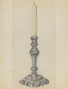Silver Candlestick, c. 1936. Creator: Horace Reina