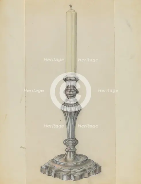 Silver Candlestick, c. 1936. Creator: Horace Reina.