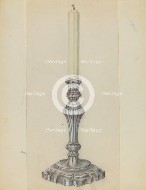 Silver Candlestick, c. 1936. Creator: Horace Reina.