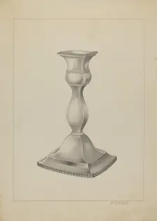 Silver Candlestick, c. 1937. Creator: Horace Reina