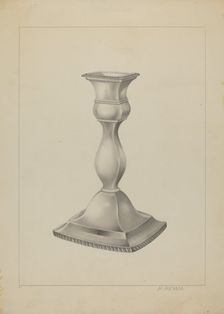 Silver Candlestick, c. 1937. Creator: Horace Reina