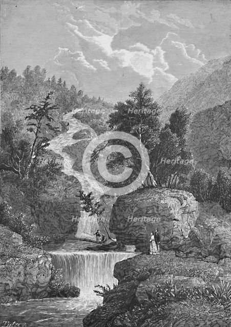 'Silver Cascade, Crawford's Notch', 1883. Artist: Tietze.